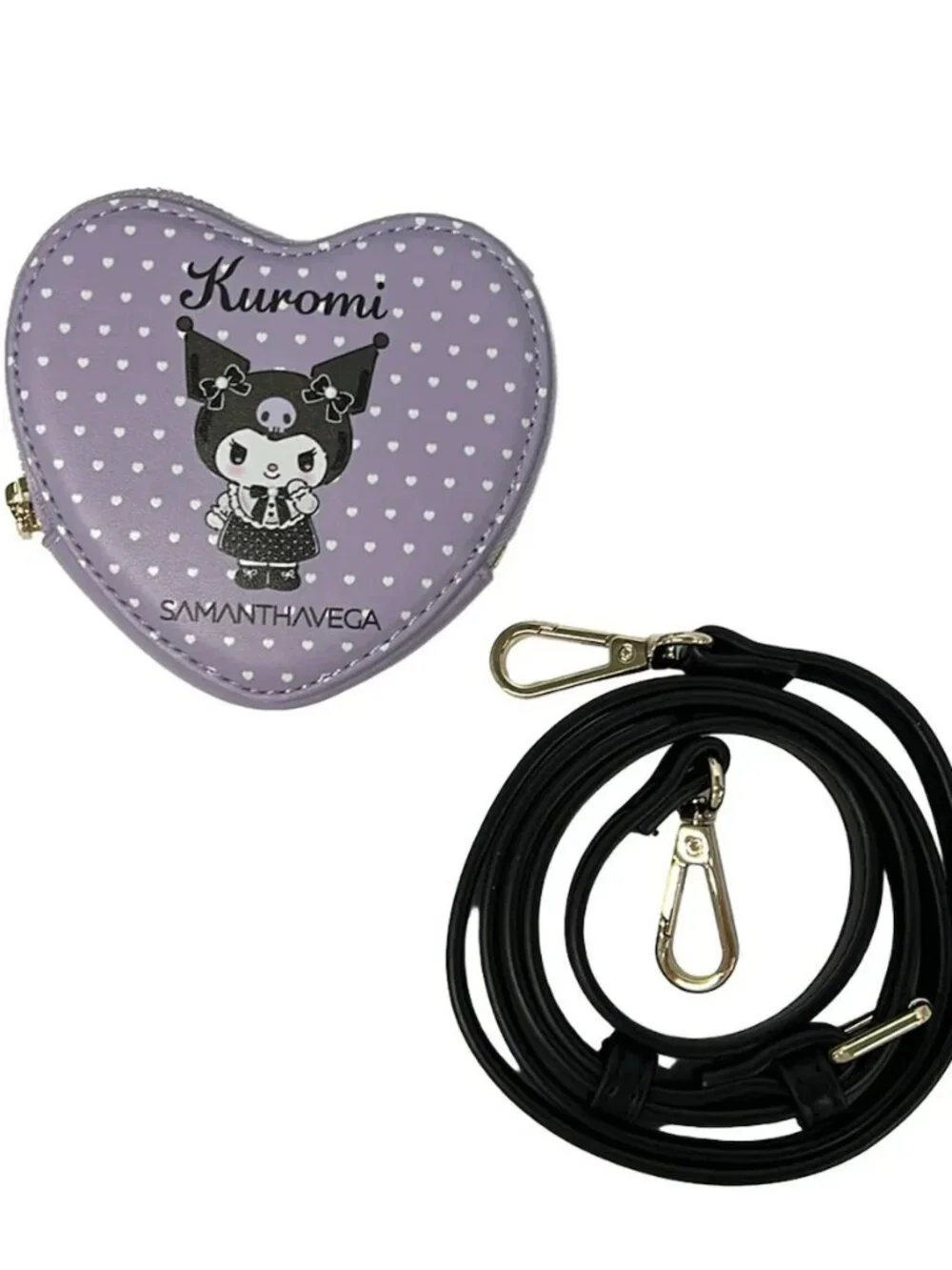 Samantha Vega Kuromi Collection Black White Polyester Vanity Bag